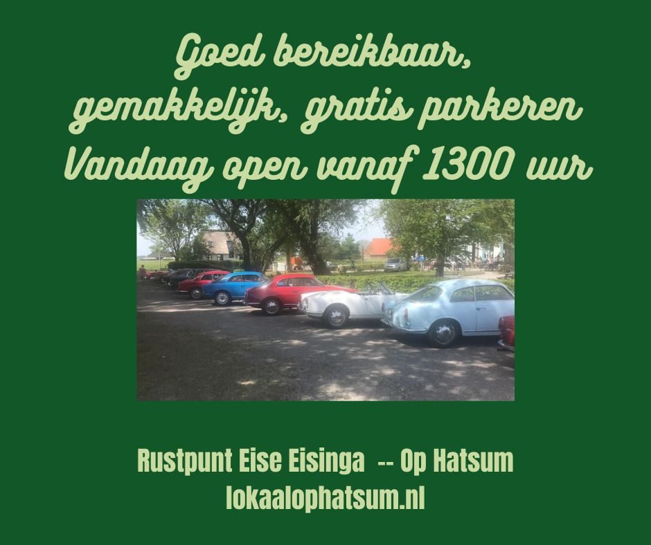 Vandaag, zaterdag 13 juli 2024 is rustpunt Eise Eisinga vanaf 1300 uur open!

Ontdek het Eise Eisinga Rustpunt op Op Hatsum!

Welkom in het hart van het prachtige landschap van Op Hatsum!… Bekijken